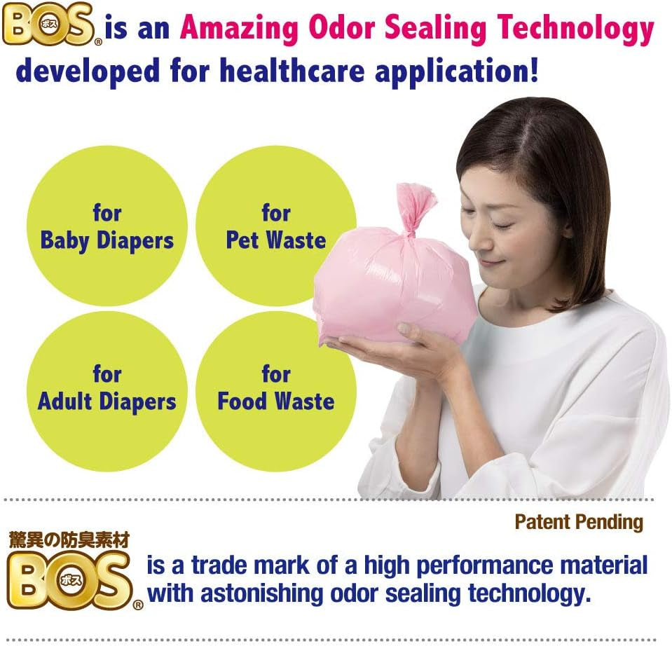 Amazing Odor Sealing Baby Diaper Disposal Bags - Durable and Unscented [Size: M, Color: Pink] (90 Count, Pack of 2) (180 Bags)