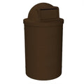 55 Gallon Circle 100% Recycled Plastic Heavy Duty Outdoor Trash Can by SturdyEssentials