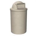 55 Gallon Circle 100% Recycled Plastic Heavy Duty Outdoor Trash Can by SturdyEssentials