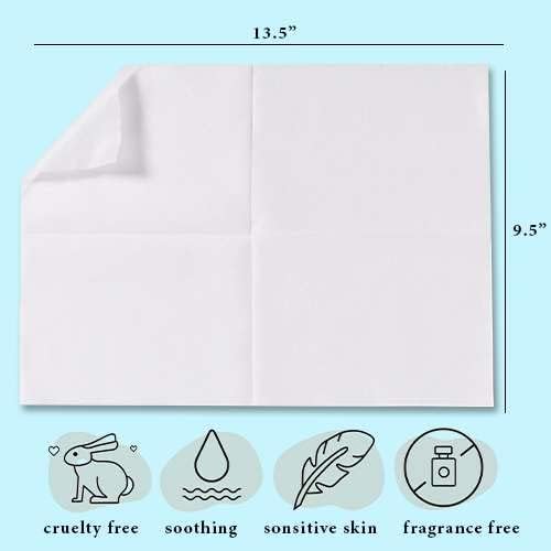 Disposable Dry Wipes, 100 Pack – Ultra Soft Non-Moistened Cleansing Cloths - Image 3