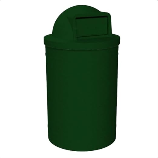 55 Gallon Circle 100% Recycled Plastic Heavy Duty Outdoor Trash Can by SturdyEssentials