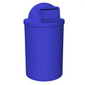 55 Gallon Circle 100% Recycled Plastic Heavy Duty Outdoor Trash Can by SturdyEssentials