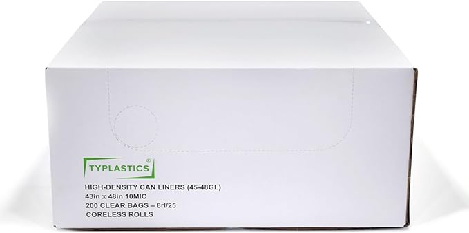 TYPLASTICS 45-48 Gallon Clear Trash Can Liners - Image 8