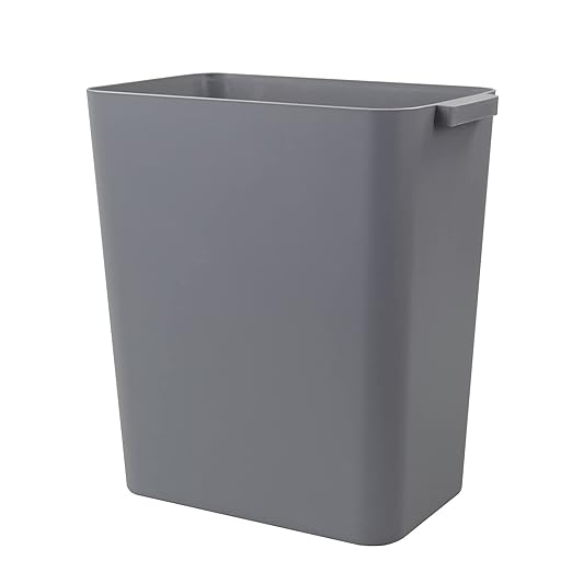 3-Pack Gray 4.5 Gallon Plastic Trash Can Wastebasket, Garbage Container Bin - Image 7