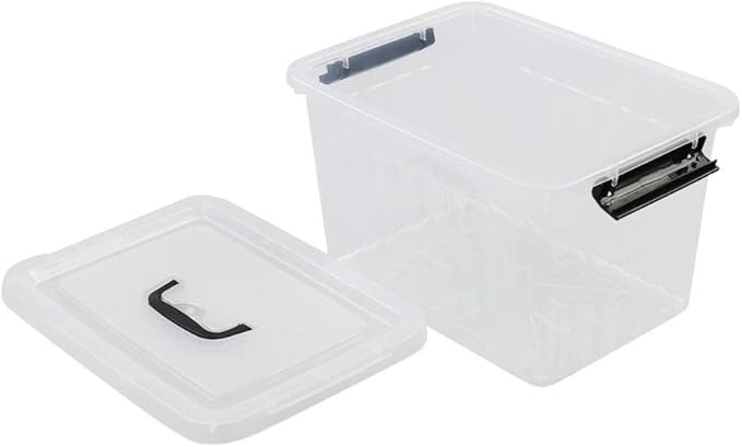 10 L Clear Plastic Latching Box, Plastic Storage Bin - Image 4