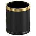14L/3.7GAL Black and Gold Open Top Trash Can by LEASYLIFE