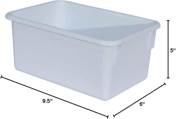 Wood Designs Cubby Storage Bin, Heavy Duty Plastic Containers - Image 7