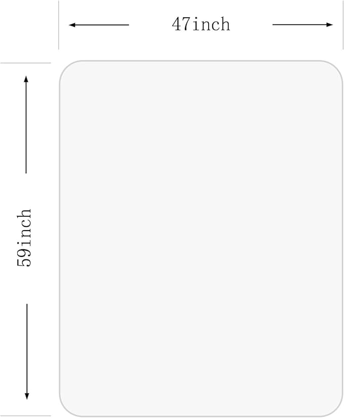 Crystal Clear 1/5" Thick 59" x 47" Heavy Duty Hard Chair Mat, Can be Used on - Image 6