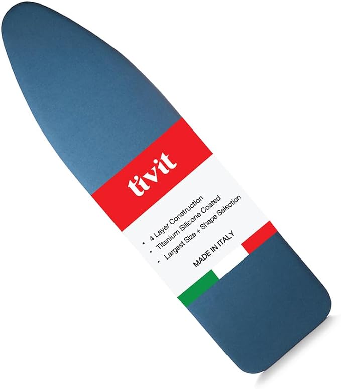 TIVIT Ironing Board Cover 18 x 57, Made in Italy. Performance Grade Titanium by TIVIT