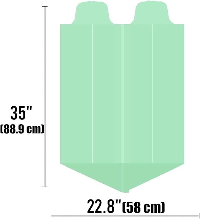 13 Gallon Flap Tie Compostable Trash Bags, Compost Bags Tall Kitchen Trash Bags - Image 2