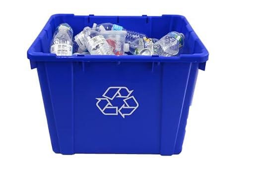 14 Gallon Blue Indoor or Outdoor Recycling Bin Stackable Made in The USA from - Image 2