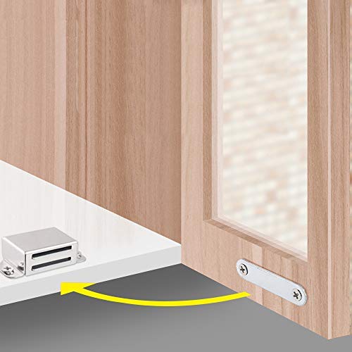 Mousike Cabinet Magnets Magnetic Door Catch Stainless Steel Door Magnet - Image 3
