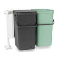 Brabantia Sort & Go Built-in Cupboard Recycling Cans Double Door Mounted Trash by BrabantiaUSA