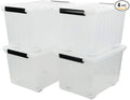 4-Pack Clear Plastic Storage Bins by Callyne