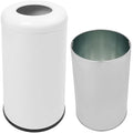 58.6 Liter / 15.48 Gallon Commercial Open Top Trash Can White Stainless Steel by TTeralmon