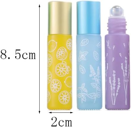 10 Pcs Purple Glass Essential Oil Roller Bottles, 10ml Refillable Roll-on - Image 6