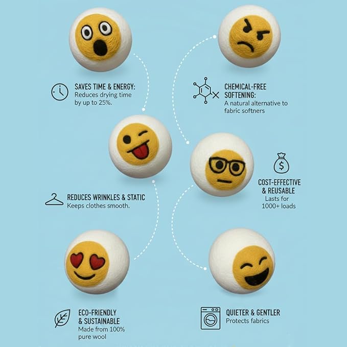 Ezhippie Quality Wool Dryer Balls - Image 3