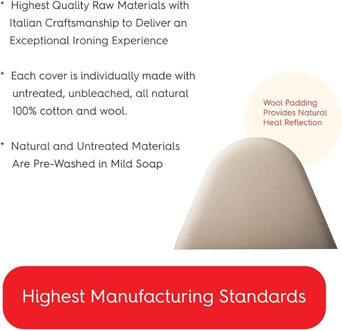 TIVIT Ironing Board Cover 13 x 44 Small Chemical Free Eco-Friendly Padded Covers - Image 9