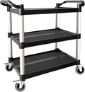Plastic Utility Cart with Anti-Tangle Wheels, Solid Armrests, 350 Lbs Heavy by Unknown