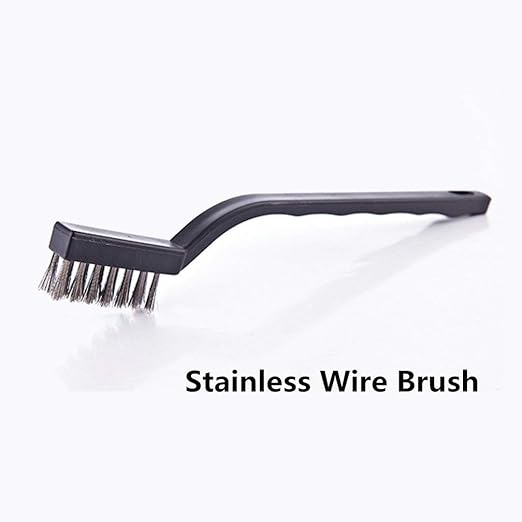 9PCS MINI Wire Brushes, Stainless Steel Brush Set, Curved Handle Scratch - Image 4