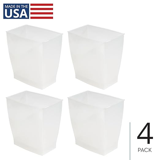 iDesign Small Rectangular Bathroom Trash Cans - Image 2