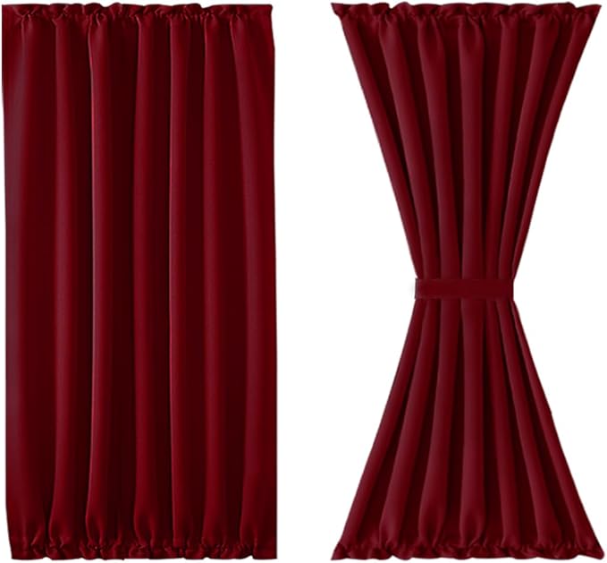 DWCN French Door Curtains – Rod Pocket Thermal Blackout Curtain - Image 7