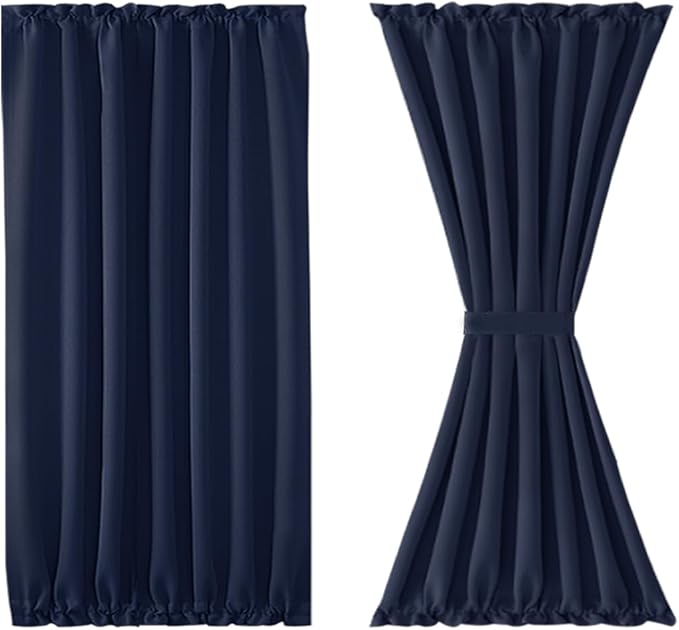 DWCN French Door Curtains – Rod Pocket Thermal Blackout Curtain - Image 7