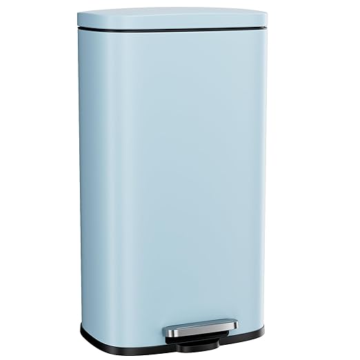 Arlopu 8/13.2 Gallon Step Trash Can, Stainless Steel Garbage Bin, Soft-Close by Arlopu