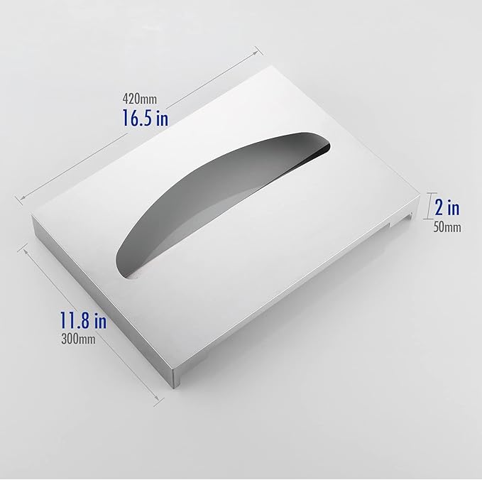 Toilet Seat Cover Dispenser Wall Mounted SUS 304 Stainless Steel Brushed - Image 5