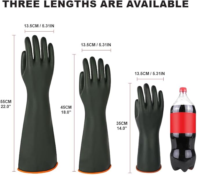 North Tower Heavy-Duty Latex Chemical Resistant Gloves - Image 5