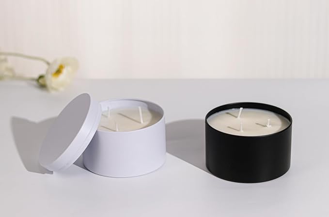 Candle Tins with Lids, 3 Wicks Candle Jars 14oz/420ml Candle Containers 12 Pack - Image 3