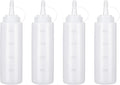 Condiment Squeeze Bottles Ketchup Dispenser, 4 Pack 8oz Squeeze Bottles by Katfort