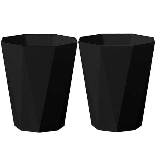 2 Pack Small Trash Can 1.8 Gallon Waste Basket Bathroom Garbage Bin by FocusesonthehomeFurnishing