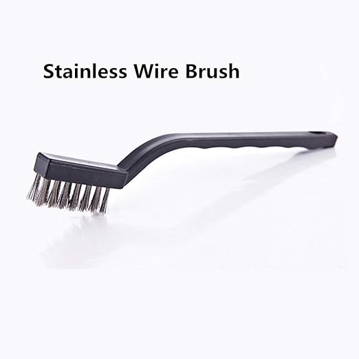 12PCS Mini Wire Brushes, Stainless Steel & Brass Brush Set, Curved Handle - Image 5
