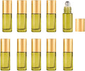 10 Pack Glass Roller Bottles for Essential Oils, 5ml Green Roll On Bottles by YORROR