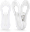 Tinfol White Plastic Hanger Clips, 50 Pack Hanger Clips- Strong Pinch Grip by Tinfol
