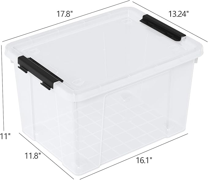 Zopnny 40 Quart Clear Latching Box - Image 2
