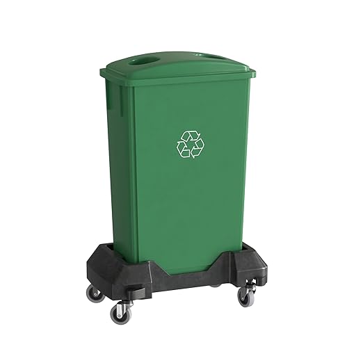 23 Gallon Green Recycle Slim Jim Trash Can by Krollen+Industrial