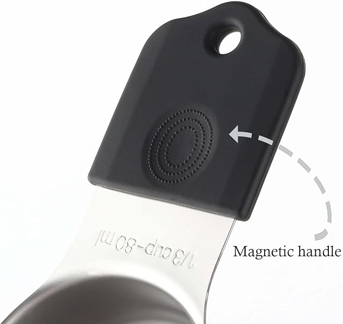 Magnetic Measuring Cups Set Stainless Steel Heavy Duty Metal Measuring Cups - Image 4