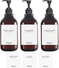 Apothecary Dispenser Bottle for Bathroom and Kitchen - 16oz Plastic Shower Pump by Gails+Willing