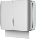 Paper Towel Dispenser Wall Mount Commercial & Home Use ABS Matte Silver Gray by PLUSSEN