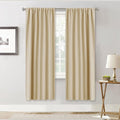 RYB HOME Curtains for Bedroom 72 inches Long, W 34 x L 72, Biscotti Beige by RYBHOME