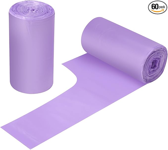 2-4 Gallon Portable Trash Bags, Bedroom Trash Can, Strong Trash Bags（Purple） by Yourlifelittleassistant