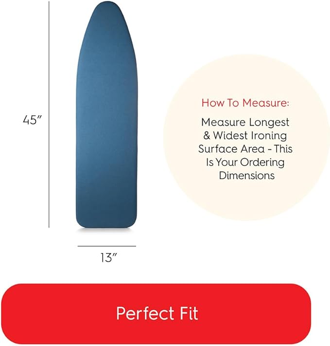 TIVIT Ironing Board Cover 13 x 45, Performance Grade Titanium Coated Pro Grip - Image 4