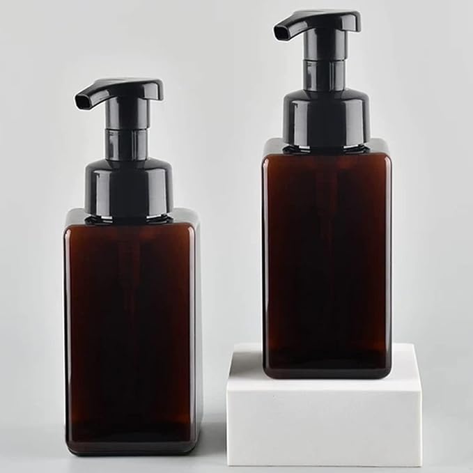 Foaming Soap Dispenser, 450ml Refillable Modern Square Pump Bottle - Image 8