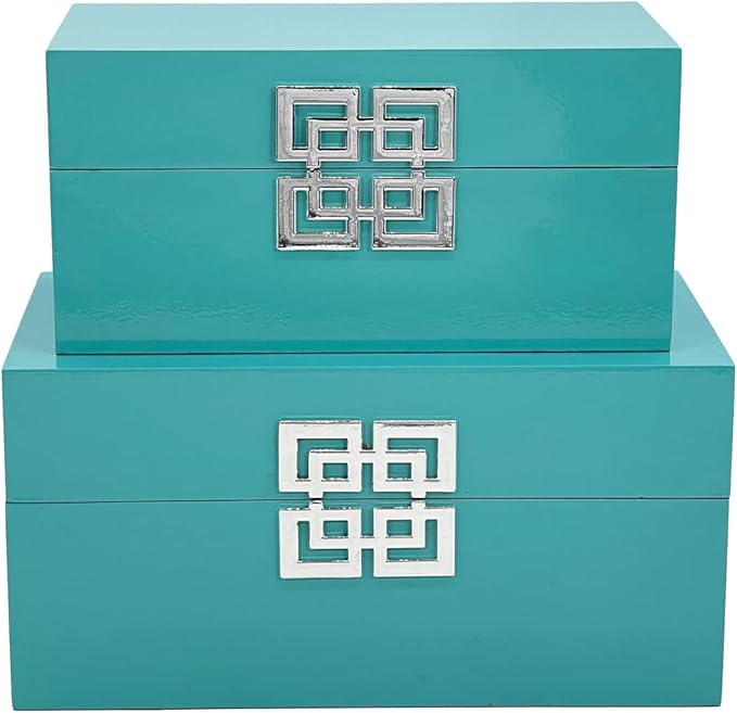 Galt International Large & Small Decorative Storage Box w/Hinged Lid - Image 2