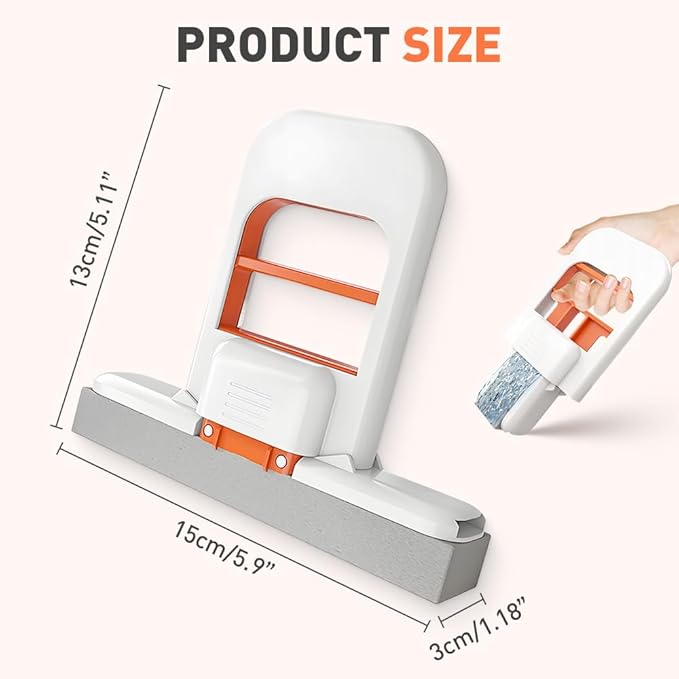 Mini Foldable Desktop Mop, Wet and Dry Portable Cleaning Sponge Mop, Self - Image 4