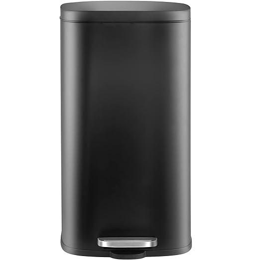 AthLike Trash Can, Stainless Steel Kitchen Garbage Can, Step Waste Bin by AthLikeforEveryone