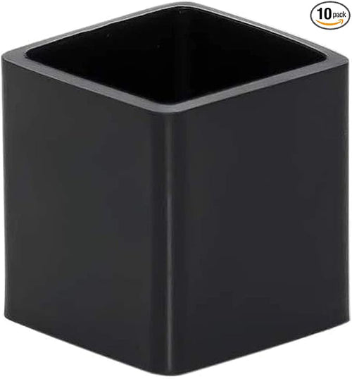 10 Pcs Black Square Anti-Slip Rubber Leg Tips Chair Leg Caps Furniture Floor by Unknown