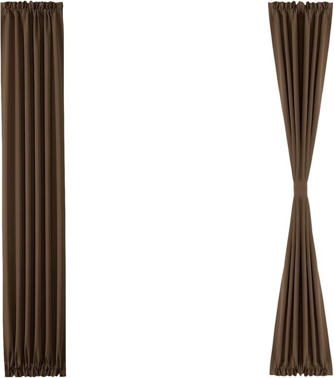 DWCN French Door Curtains – Rod Pocket Thermal Blackout Curtain - Image 7
